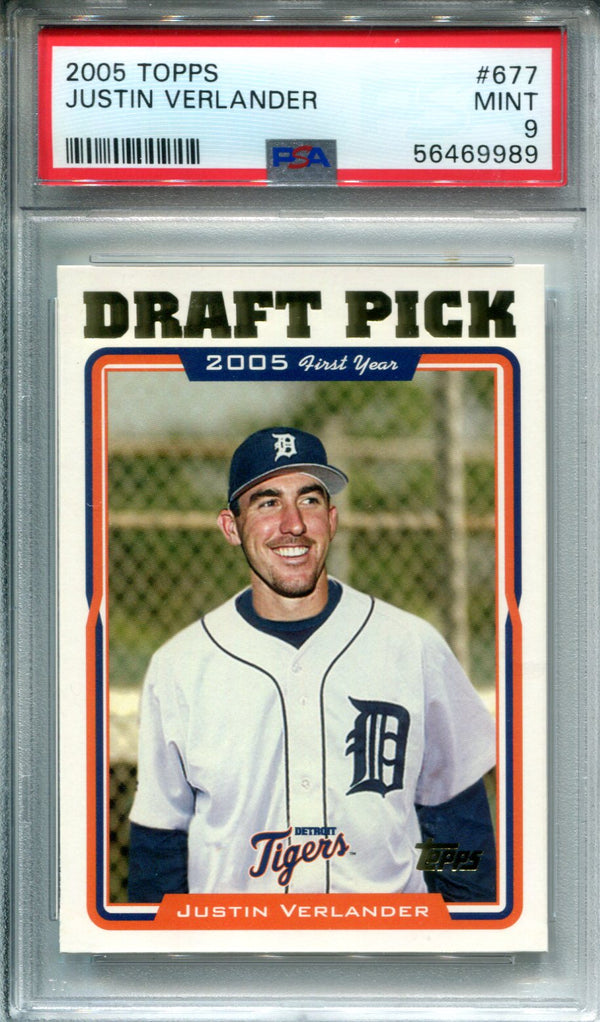 Justin Verlander 2005 Topps #677 PSA Mint 9 Card