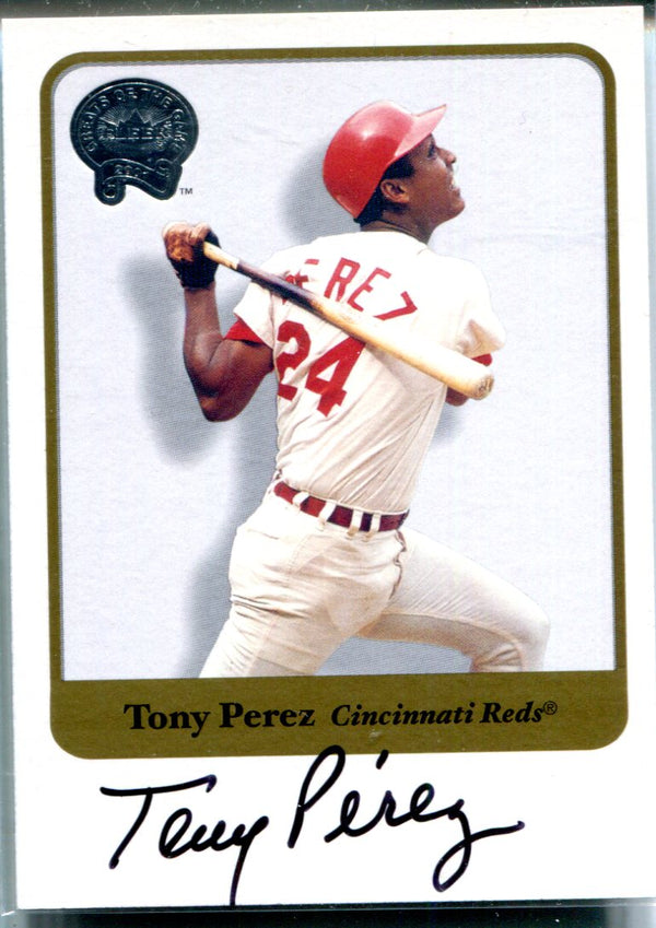 Tony Perez 2001 Fleer Autographed Card