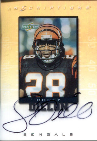 Corey Dillon Autographed 1999 Score Inscriptions Card