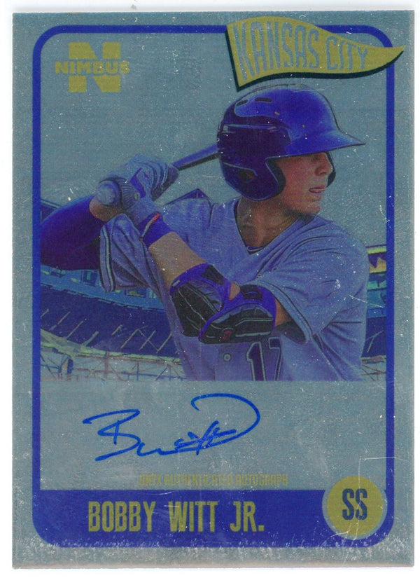 Bobby Witt Jr. Autographed 2020 Onyx Nimbus Rookie Card #NABW