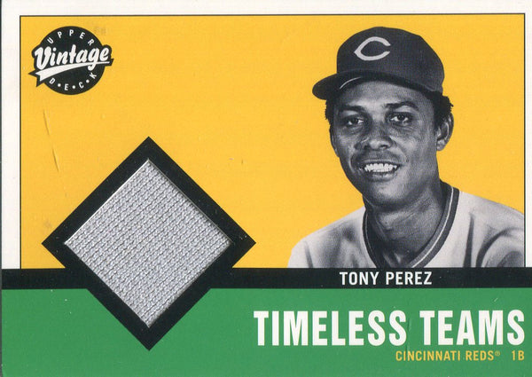 Tony Perez 2001 Upper Deck Jersey Card