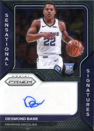 Desmond Bane 2020 Panini Prizm Autographed Rookie Card #SS-DBN