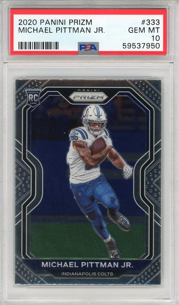 Michael Pittman Jr. 2020 Panini Prizm Rookie Card #333 (PSA)