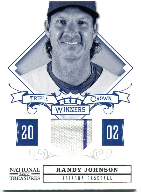 Randy Johnson Panini Triple Crown Winners Jersey Card 34/99