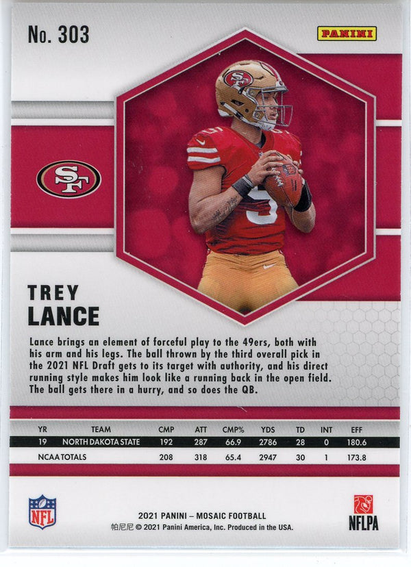 Trey Lance 2021 Panini Mosaic Rookie Card #303