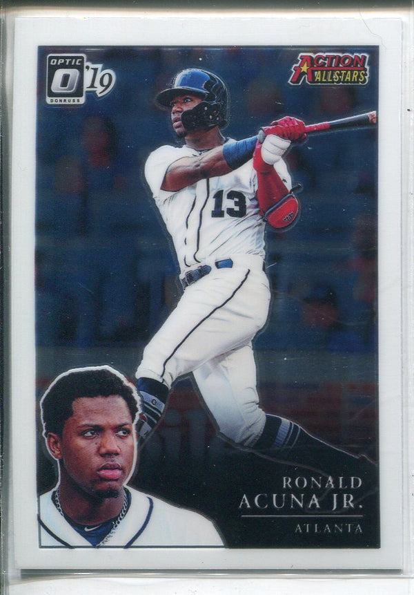 Ronald Acuna Jr. 2019 Donruss Optic Action All-Stars Insert Card