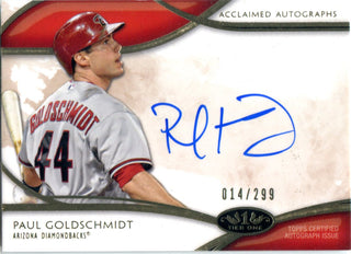 Paul Goldschmidt Autographed 2014 Topps Tier One Card