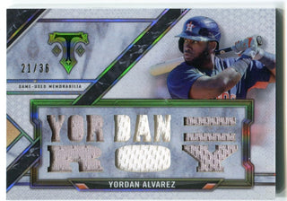 Yordan Alvarez 2021 Topps Triple Threads Patch Card #TTRYA3 /36