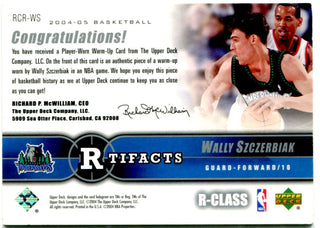 Wally Szczerbiak 2004 Upper Deck R-tifacts Jersey Card