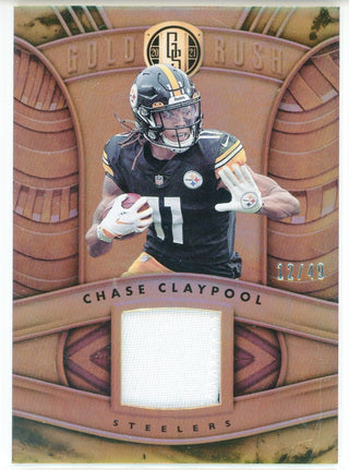 Chase Claypool 2021 Panini Gold Standard Gold Rush Patch Card #GR-CC