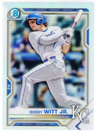 Bobby Witt Jr. 2021 Bowman Chrome Refractor Card #BDC-47