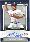 Marcus Giles Upper Deck Trilo3y Generations Present Signatures 047/199