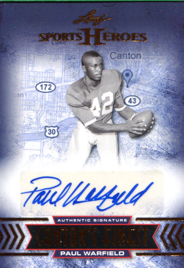 Paul Warfield Autographed 2013 Leaf Sports Heroes Card