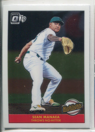 Sean Manaea 2019 Donruss Optic Highlights No Hitter Insert Card