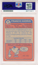 Franco Harris "HOF 90" Autographed 1973 Topps Card #89 (PSA Auto Gem MT 10)