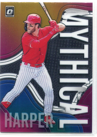 Bryce Harper 2019 Donruss Optic Mythical Insert Card