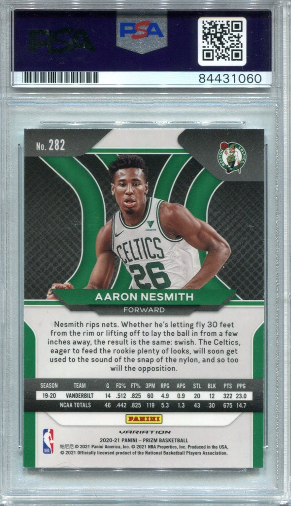 Aaron Nesmith 2020-21 Prizm Base #282 PSA Auto Mint 9 RC