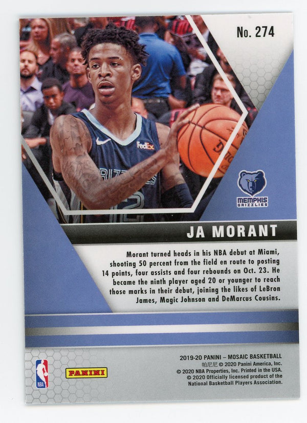 Ja Morant 2019-20 Panini NBA Debut Mosaic #274 RC