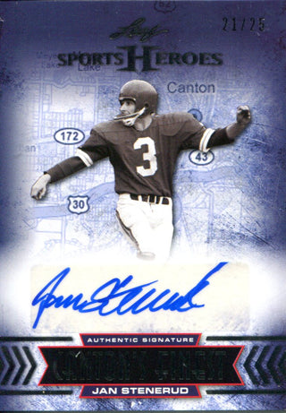 Jan Stenerud Autographed 2013 Leaf Sports Heroes Card