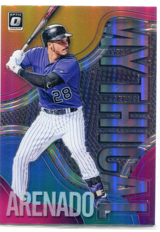 Nolan Arenado 2019 Donruss Optic Holo Prizm Mythical Insert Card