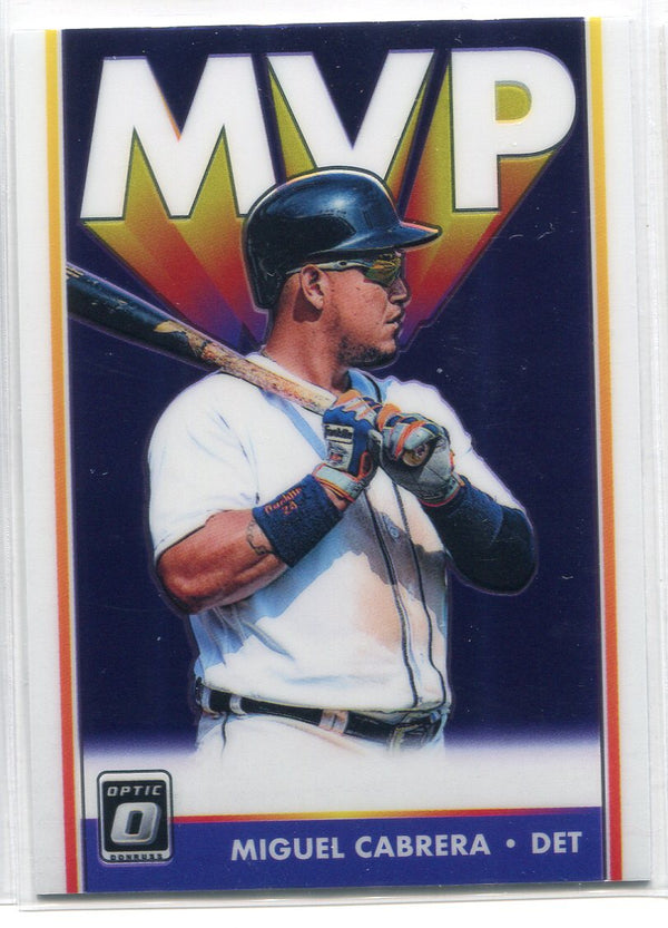 Miguel Cabrera 2019 Donruss Optic MVP Insert Card