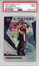 Joe Burrow 2020 Panini R&S Airborne White Prizm Rookie Card #AB20 (PSA)