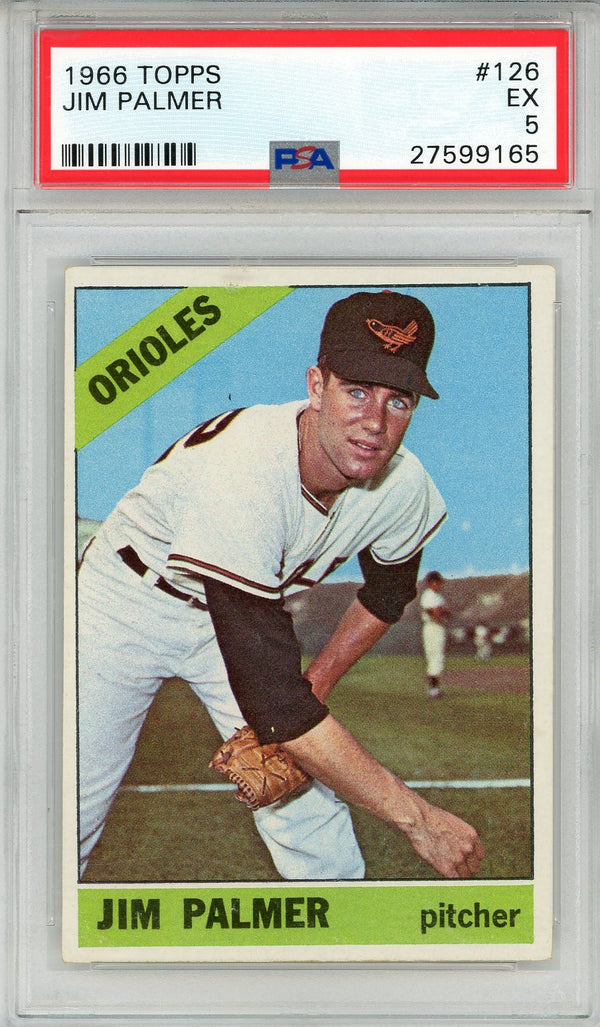 Jim Palmer 1966 Topps Card #126 (PSA EX 5)