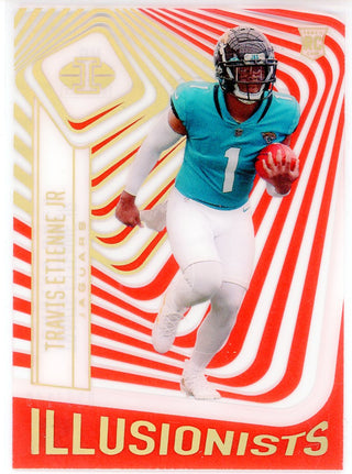 Travis Etienne Jr. 2021 Panini Illusions Illusionists Orange Rookie Card #ILL-19