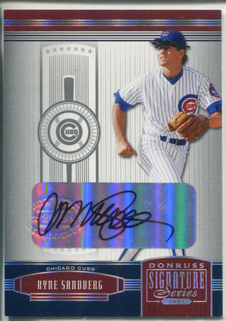 Ryne Sandberg Autographed 2005 Donruss Signature Series Card