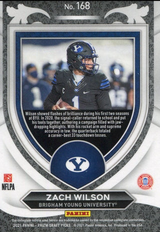 Zach Wilson 2021 Panini Prizm Rookie Card