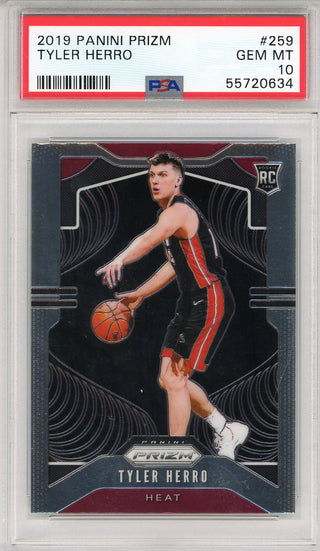 Tyler Herro 2019 Panini Prizm Rookie Card #259 (PSA)