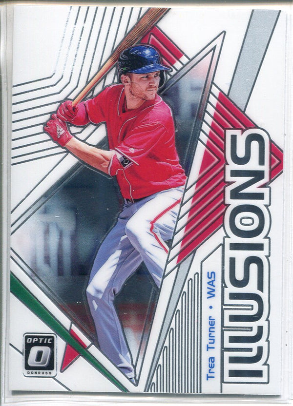 Trea Turner 2019 Donruss Optic Illusions Insert Card