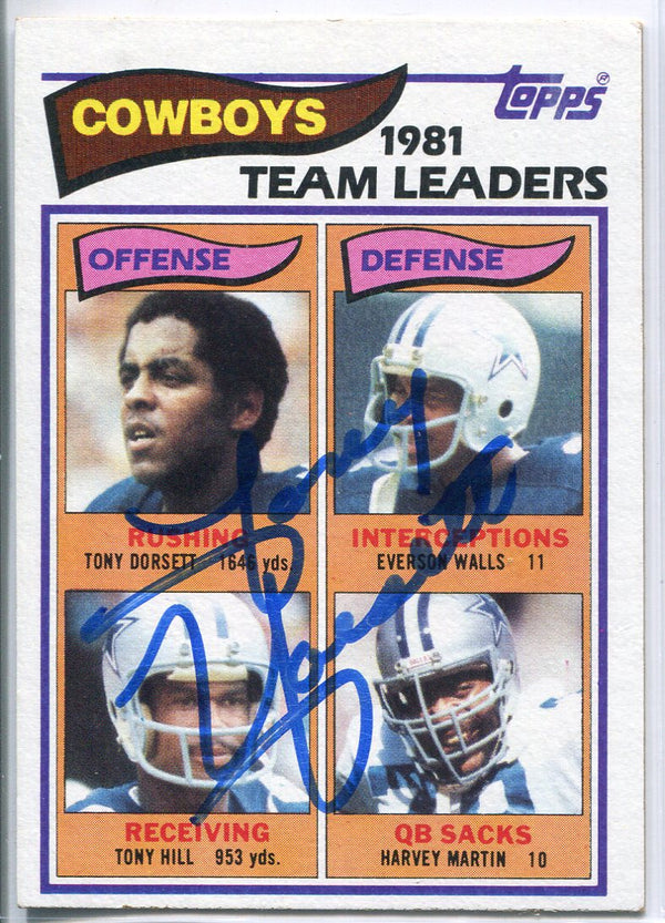 Tony Dorsett Autographed 1982 Topps Card