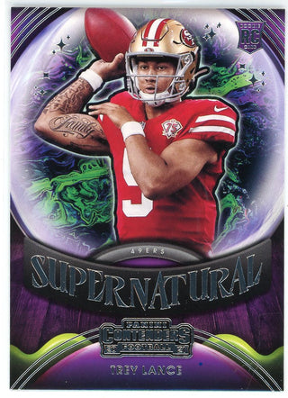 Trey Lance 2021 Panini Contenders Supernatural Rookie Card #SN-TLA