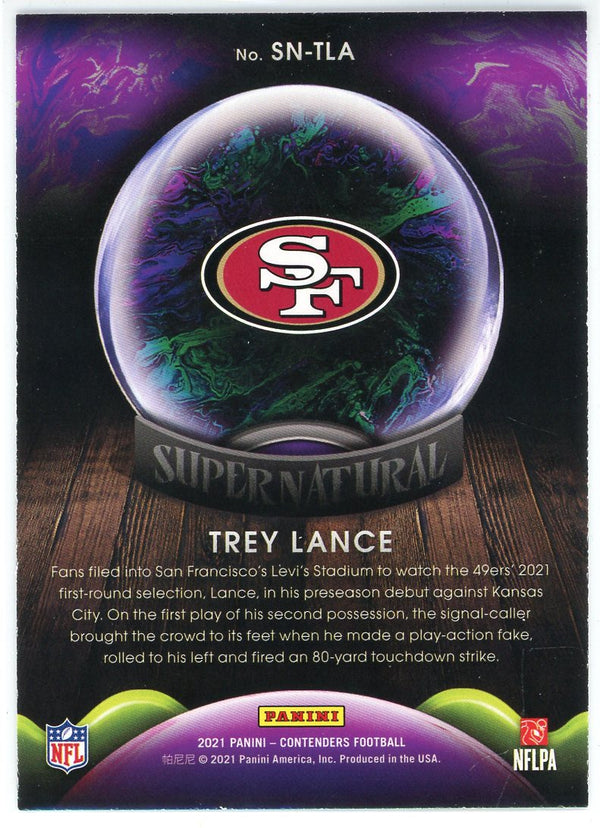 Trey Lance 2021 Panini Contenders Supernatural Rookie Card #SN-TLA