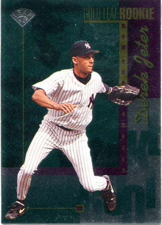 Derek Jeter 1996 Gold Leaf Rookie Unsigned Card