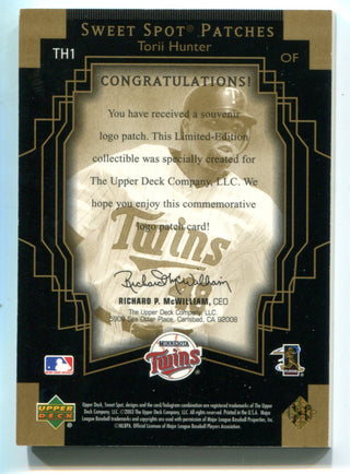 Torii Hunter 2003 Upper Deck Sweet Spot Patches #TH1 Card