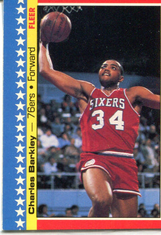 Charles Barkley 1987 Fleer Unsigned Card