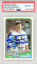 Brian Bosworth Autographed 1988 Topps Card #144 (PSA Auto GEM MT 10)