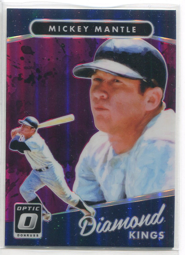 Mickey Mantle 2017 Donruss Optic Diamond Kings Purple Prizm Card