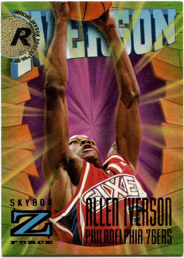 Allen Iverson Skybox Z Force Rookie Card