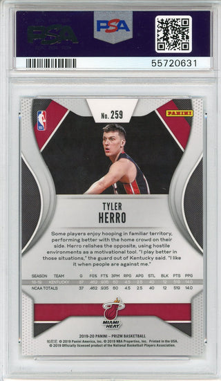 Tyler Herro 2019 Panini Prizm Rookie Card #259 (PSA)