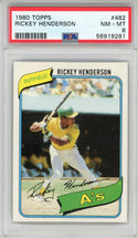 Rickey Henderson 1980 Topps Rookie Card #482 (PSA)