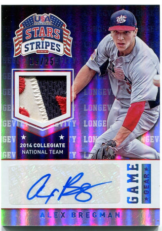 Alex Bregman Panini Stars and Stripes Patch Auto 19/25 2015