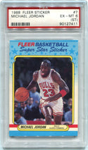 Michael Jordan 1988 Fleer Super Star Sticker PSA 6