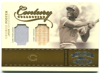 Century Collection George Foster Game Worn Jersey and Game Used Bat Card #CC-100