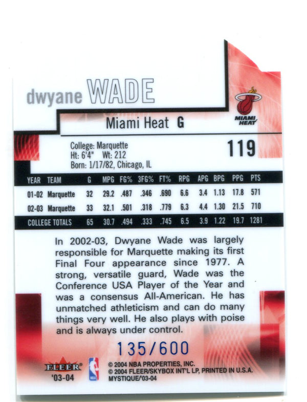 Dwyane Wade 2003-04 Fleer Mystique #119 Blue (135/600)