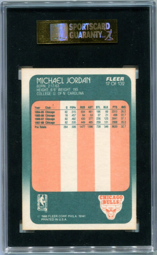 Michael Jordan 1988 Fleer SGC 7.5