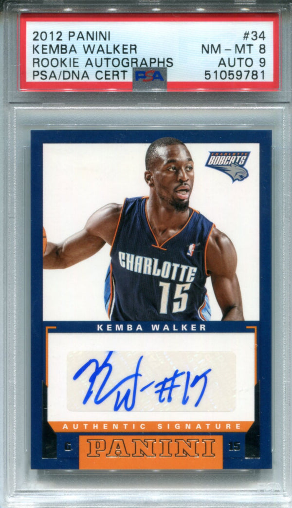 Kemba Walker Autographed 2012 Panini Rookie Card (PSA)