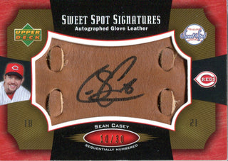 Sean Casey Autographed 2005 Upper Deck Sweet Spot Signatures Glove Card